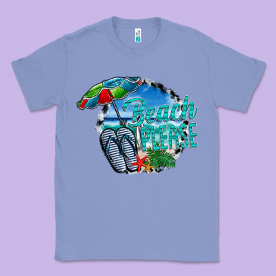 Beach Please Classic Tee Designed By Cowhidedigitalart