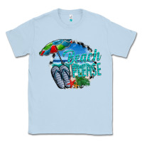Dusty Blue beach please Classic Tee - CowhideDigitalArt