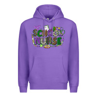 Purple school nurse mardi gras Premium Hoodie - CowGirlArtShop