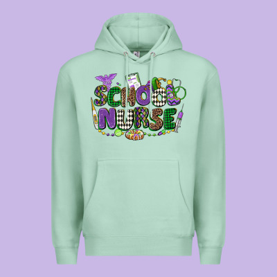 School Nurse Mardi Gras Premium Hoodie Designed By Cowgirlartshop