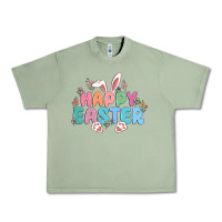 Oil Green happy easter Urban Heavy Tee - MaliasSmallBusiness