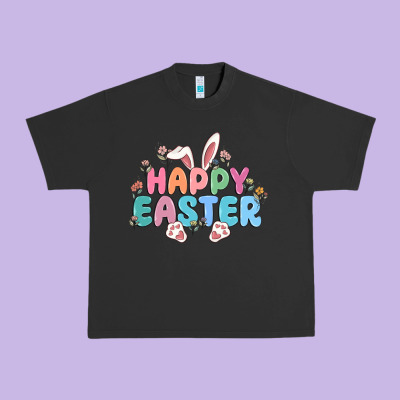 Happy Easter Urban Heavy Tee Designed By Maliassmallbusiness