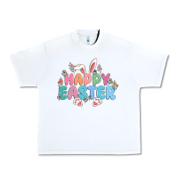White happy easter Urban Heavy Tee - MaliasSmallBusiness