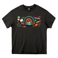 Asphalt teacher life rainbow frosted Heavy Core Tee - JahusDesignShop