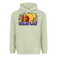 Matcha game day basketball leopard flames fireball Heavyweight Hoodie - HowdyJamesFarm