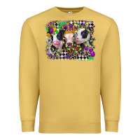 Antique Gold mardi gras heifers Premium Sweatshirt - CowGirlArtShop
