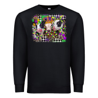 Black mardi gras heifers Premium Sweatshirt - CowGirlArtShop