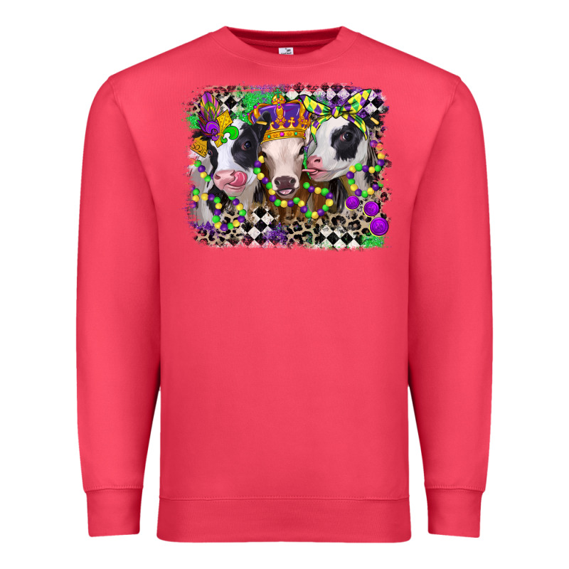 Mardi Gras Heifers Premium Sweatshirt by CowGirlArtShop | Teevron