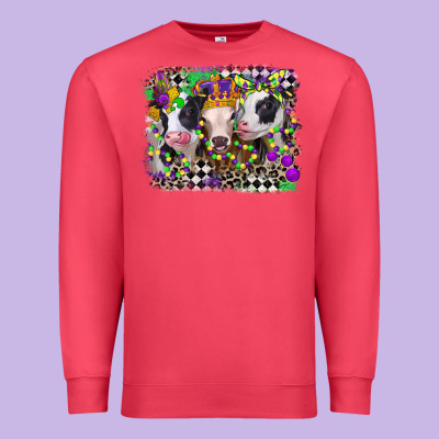 Mardi Gras Heifers Premium Sweatshirt Designed By Cowgirlartshop