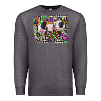 Charcoal Heather mardi gras heifers Premium Sweatshirt - CowGirlArtShop