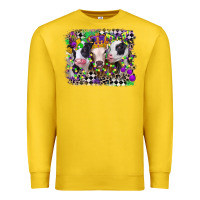 Lemon mardi gras heifers Premium Sweatshirt - CowGirlArtShop