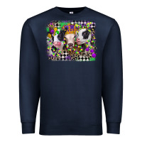 Navy mardi gras heifers Premium Sweatshirt - CowGirlArtShop