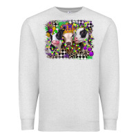Oatmeal Heather mardi gras heifers Premium Sweatshirt - CowGirlArtShop