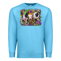 Ocean Blue mardi gras heifers Premium Sweatshirt - CowGirlArtShop
