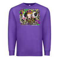 Purple mardi gras heifers Premium Sweatshirt - CowGirlArtShop