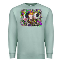 Seafoam mardi gras heifers Premium Sweatshirt - CowGirlArtShop