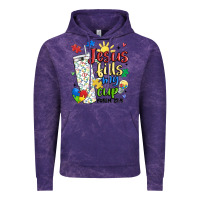 Cloud Purple autism jesus fills my cup Vintage Hoodie - MaliasSmallBusiness