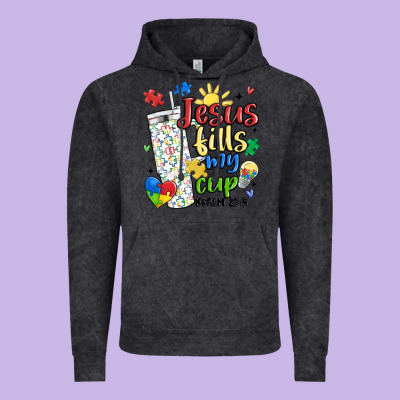 Autism Jesus Fills My Cup Vintage Hoodie Designed By Maliassmallbusiness
