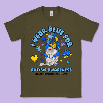 I Wear Blue For Autism Awareness Classic Tee Designed By Jahusdesignshop