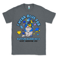Charcoal Heather i wear blue for autism awareness Classic Tee - JahusDesignShop