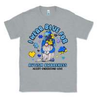 Heather Grey i wear blue for autism awareness Classic Tee - JahusDesignShop
