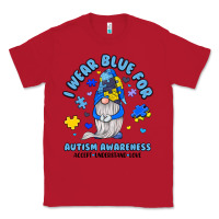 Red i wear blue for autism awareness Classic Tee - JahusDesignShop