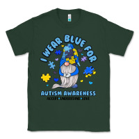 Sports Green i wear blue for autism awareness Classic Tee - JahusDesignShop