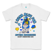 White i wear blue for autism awareness Classic Tee - JahusDesignShop