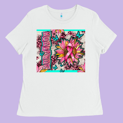Survivor Breast Cancer Ladies Tee Designed By Adodesignshop