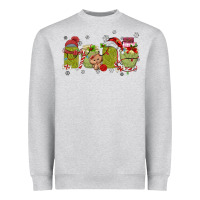Heather Grey canned pickles christmas light Heavyweight Sweatshirt - MaliasSmallBusiness