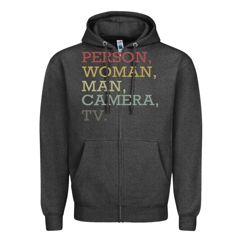 Person Woman Man Camera Tv Zipper Hoodie by Bettercallsaul | Teevron