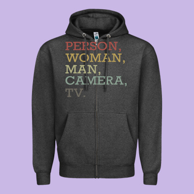 Person Woman Man Camera Tv Zipper Hoodie Designed By Bettercallsaul