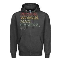 Charcoal Heather Person Woman Man Camera Tv Zipper Hoodie - Bettercallsaul