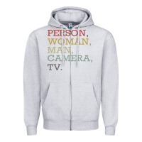 Heather Grey Person Woman Man Camera Tv Zipper Hoodie - Bettercallsaul