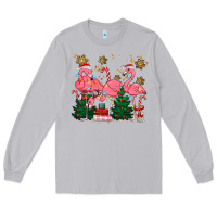 Moon Dust christmas flamingos Long Sleeve Tee - MaliasSmallBusiness