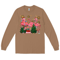 Toasted Coconut christmas flamingos Long Sleeve Tee - MaliasSmallBusiness