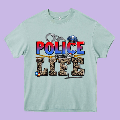 Police Life Heavy Core Tee Designed By Adodesignshop