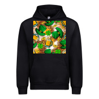 Black St. Patricks day hat digital paper Urban Hoodie - BundleAndBundleShop