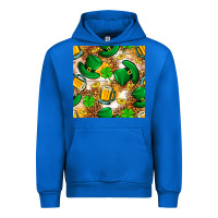 Cobalt St. Patricks day hat digital paper Urban Hoodie - BundleAndBundleShop