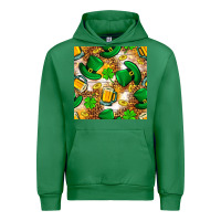 Emerald St. Patricks day hat digital paper Urban Hoodie - BundleAndBundleShop
