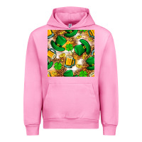 Fuchsia Pink St. Patricks day hat digital paper Urban Hoodie - BundleAndBundleShop