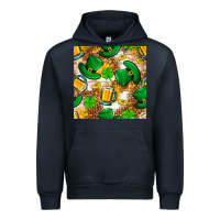 Navy St. Patricks day hat digital paper Urban Hoodie - BundleAndBundleShop