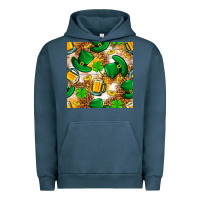 Pigment Midnight Navy St. Patricks day hat digital paper Urban Hoodie - BundleAndBundleShop