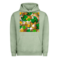 Pigment Oil Green St. Patricks day hat digital paper Urban Hoodie - BundleAndBundleShop