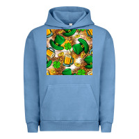 Pigment Pebble Blue St. Patricks day hat digital paper Urban Hoodie - BundleAndBundleShop