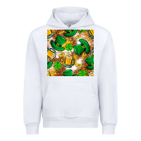 White St. Patricks day hat digital paper Urban Hoodie - BundleAndBundleShop