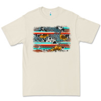 Bone serape cowhide sunflower background Premium Tee - AdoDesignShop