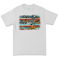 Dove Grey serape cowhide sunflower background Premium Tee - AdoDesignShop