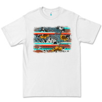 White serape cowhide sunflower background Premium Tee - AdoDesignShop