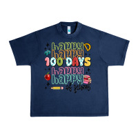 Navy 100 days of school Urban Heavy Tee - MaliasSmallBusiness